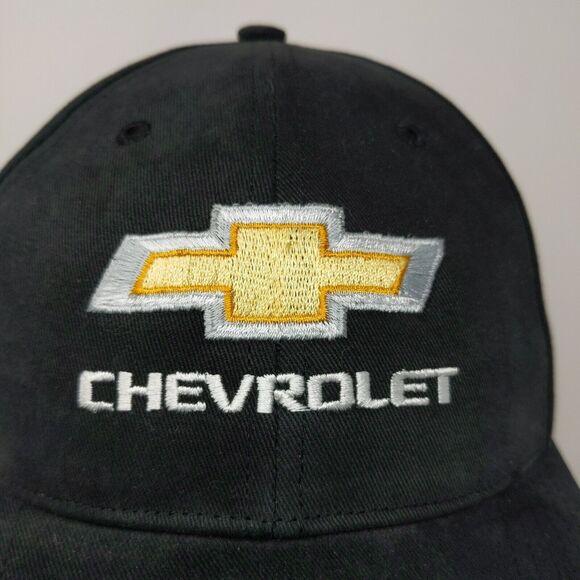 Chevrolet Strapback Hat Black Adjustable Winner's Circle Chevy Embroidered Logo - Picture 4 of 12